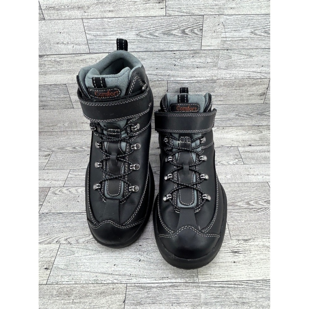 Dr. Comfort Ranger 9410 Men Black Leather Hiking Boots Size 10M Therapeutic